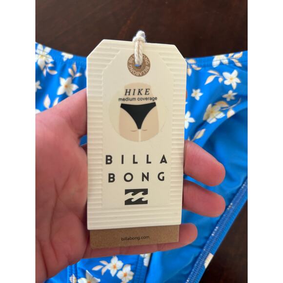 Billabong Another Tide Hike Bikini Bottom NWT Blue Floral Size Large - Picture 3 of 6